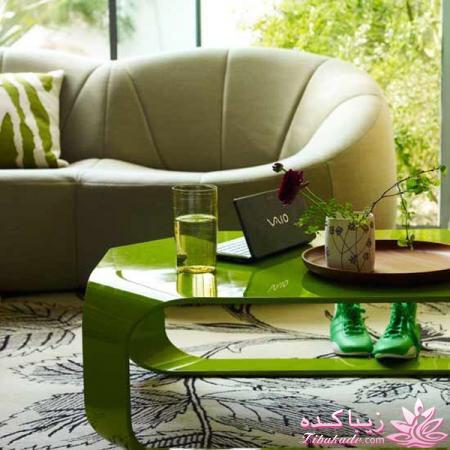 دکوراسیون داخلی با رنگ تناژ سبز